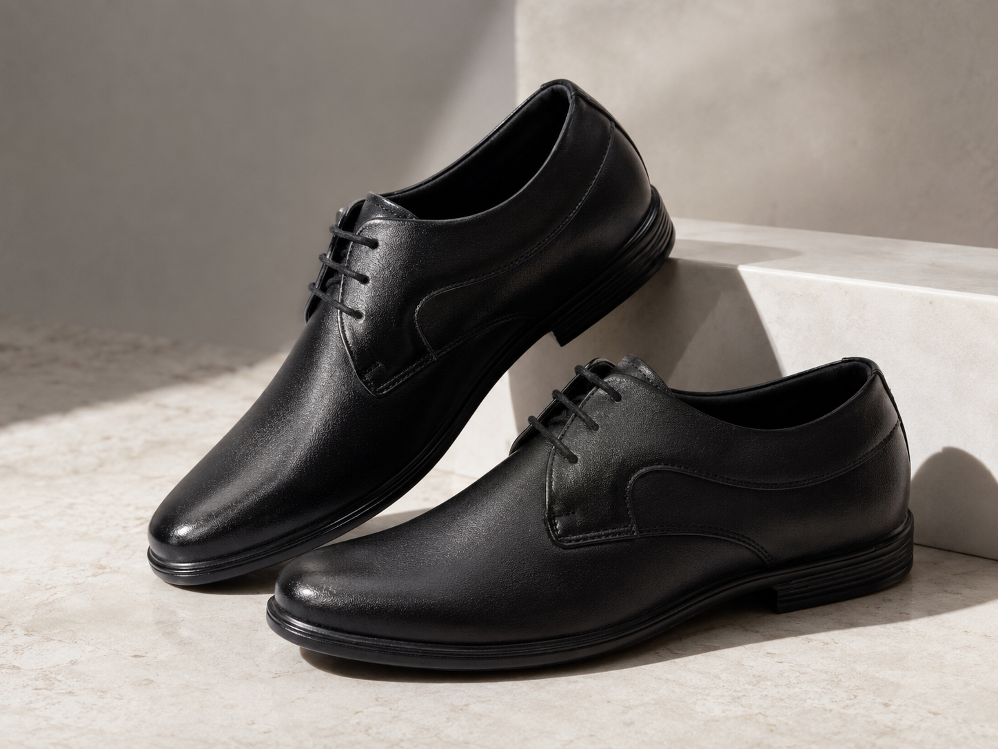 Formal Lace-Up Derby Shoes for Men