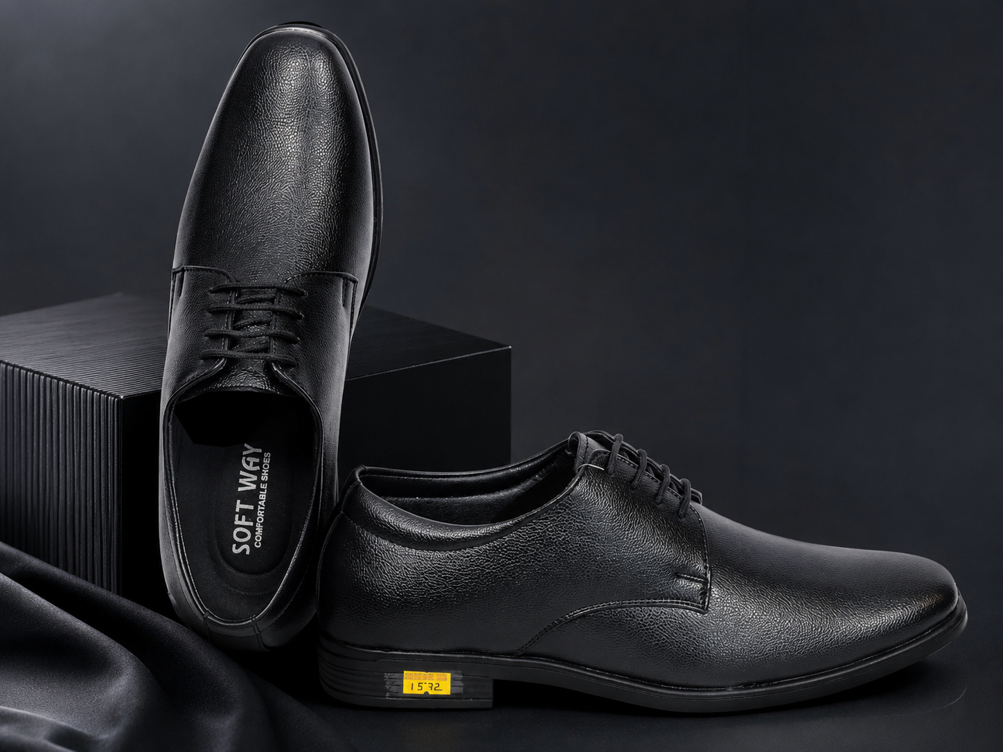 Formal Lace-Up Derby Shoes for Men