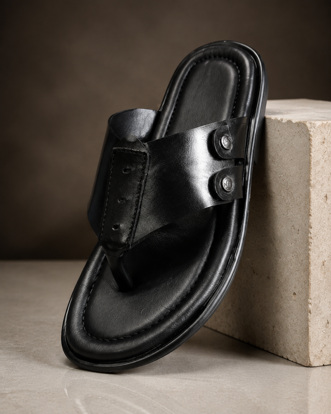 Men’s Genuine Leather Slipper | Premium Comfortable Slip-On Slippers | Stylish Casual & Daily Wear Sandals