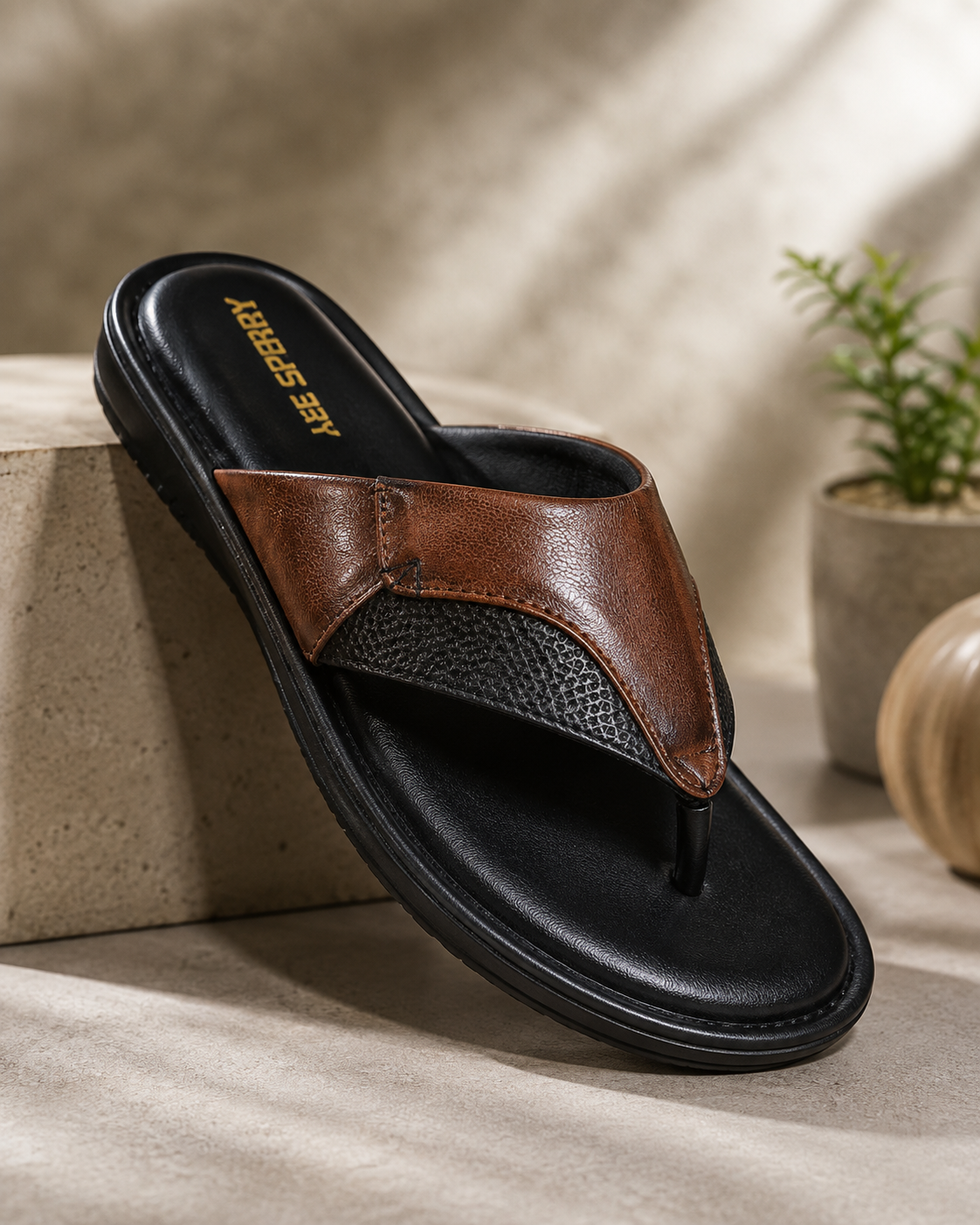 Men’s Genuine Leather Slipper | Premium Comfortable Slip-On Slippers | Stylish Casual & Daily Wear Sandals