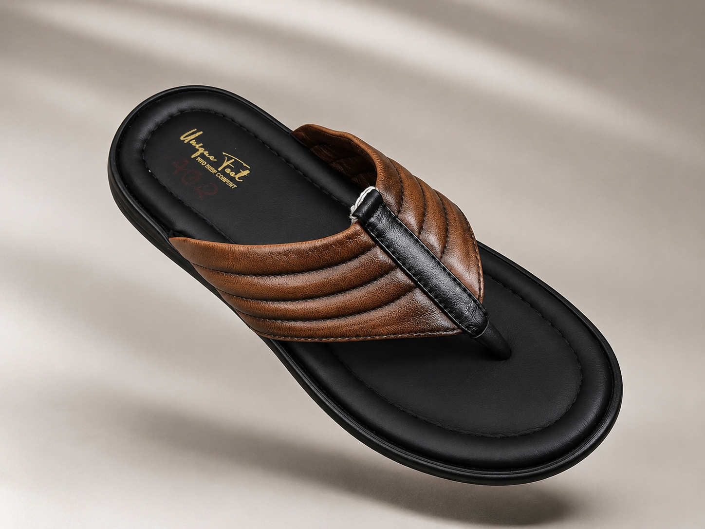 Men’s Genuine Leather Slipper | Premium Comfortable Slip-On Slippers | Stylish Casual & Daily Wear Sandals