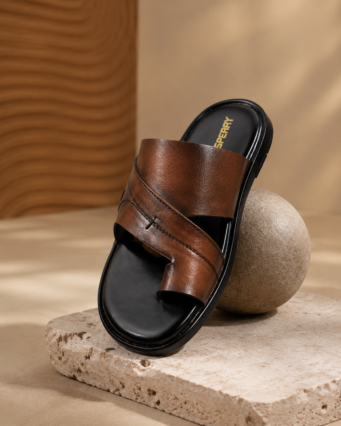 Men’s Genuine Leather Slipper | Premium Comfortable Slip-On Slippers | Stylish Casual & Daily Wear Sandals