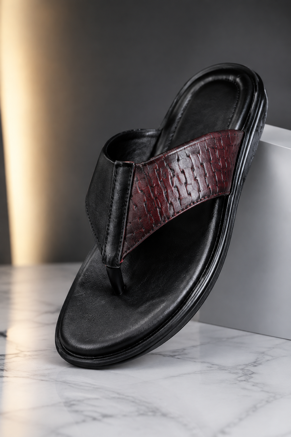 Men’s Genuine Leather Slipper | Premium Comfortable Slip-On Slippers | Stylish Casual & Daily Wear Sandals
