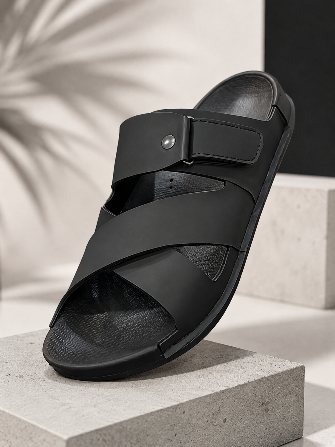 Men’s Premium Buckle Strap Slip-On Sandals | Stylish Casual & Formal Footwear