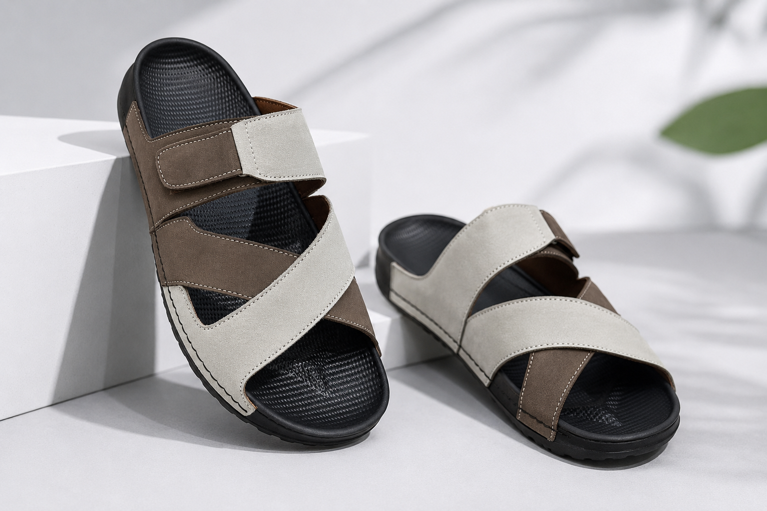 Men’s Premium Velcro Slip-On Sandals | Stylish Casual & Formal Footwear