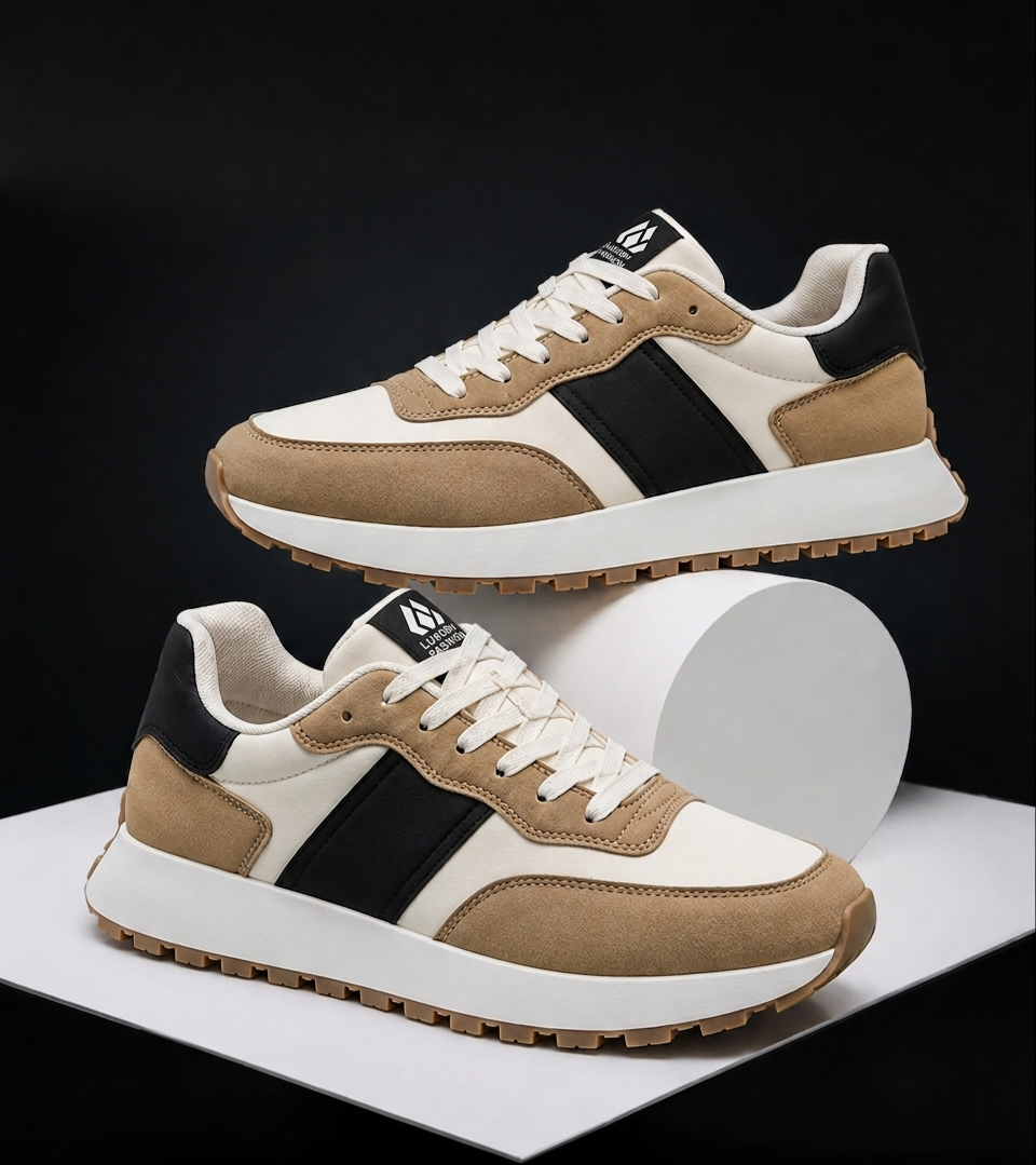 Kardam&Sons Men's White High Top Sneakers | Stylish Lace-Up Casual Sports Shoes