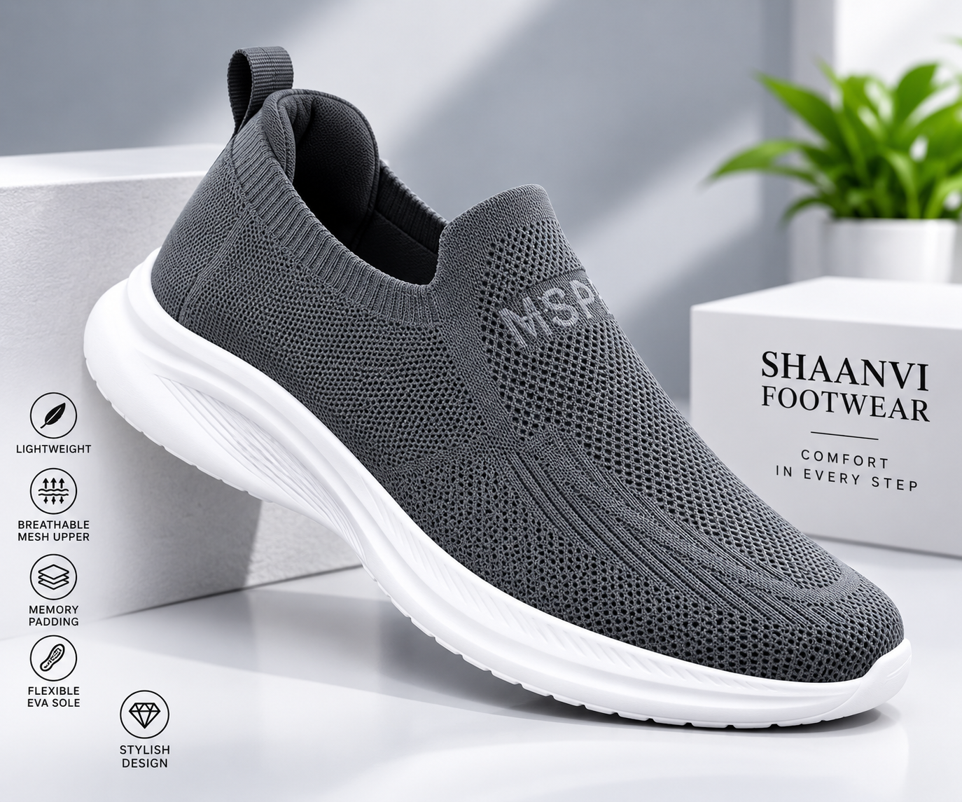 Mesh Upper Running Shoe For Men