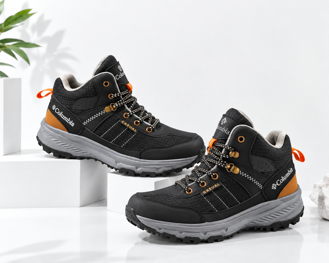 Men’s High-Cushion Trekking Shoes | Outdoor Trail Shoes with TPR Sole