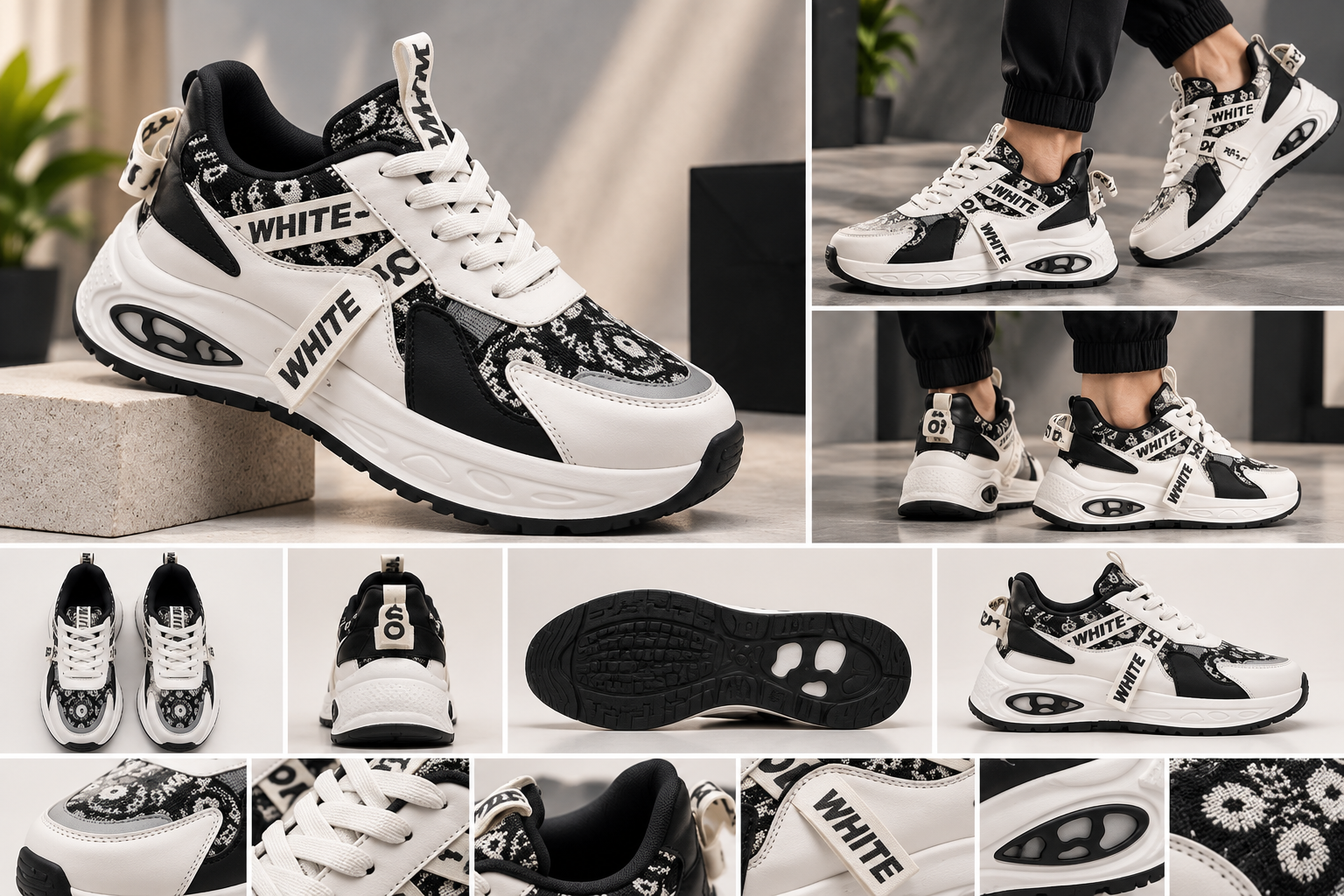 Kardam&Sons Men's White High Top Sneakers | Stylish Lace-Up Casual Sports Shoes