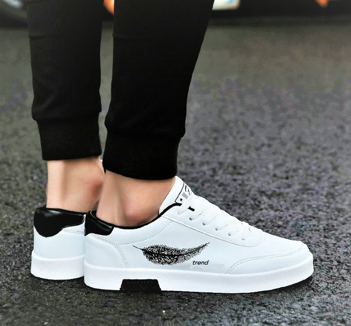 Kardam&Sons Men's White High Top Sneakers | Stylish Lace-Up Casual Sports Shoes