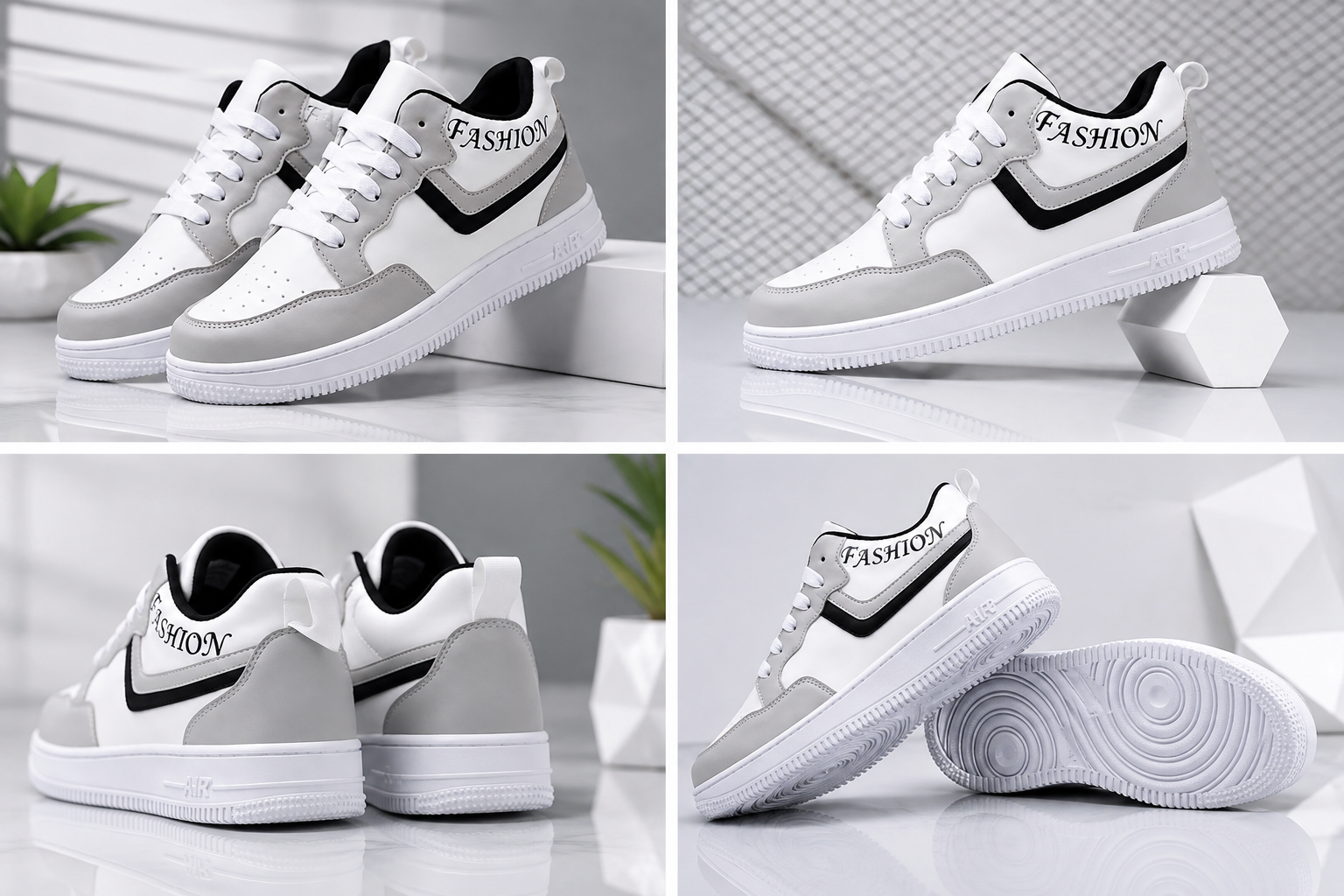 Kardam&Sons Men's White High Top Sneakers | Stylish Lace-Up Casual Sports Shoes