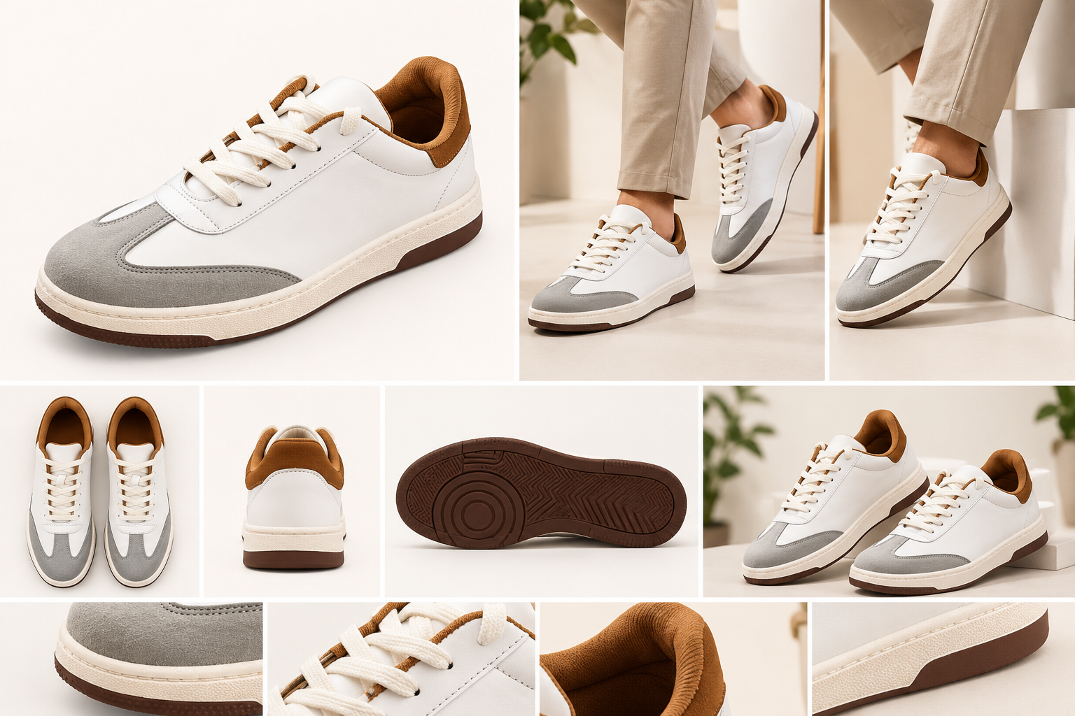 Kardam&Sons Men's White High Top Sneakers | Stylish Lace-Up Casual Sports Shoes